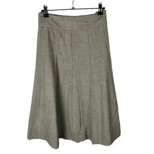 Rafaella Light Gray A-Line Midi Skirt 12